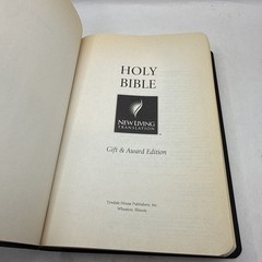 Holy Bible New Living Translation Red Letter Tyndale 1997 Black Faux Leather