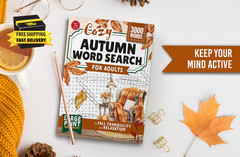 Cozy Autumn Word Search for Adults: Large Print Word Puzzles for Fall Tranquilit