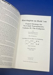 Harrington On Hold ‘Em Poker Volumes I & II, by Dan Harrington Paperback
