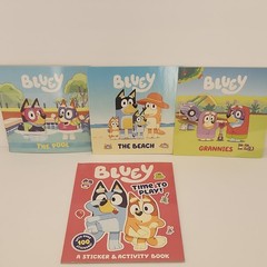 Bluey: Lot of 4! The Pool, Beach, Grannies, Time to Play! Activity Book, Pe(PB)
