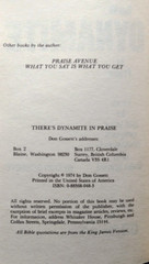 There’s Dynamite in Praise Don Gossett 1974 PB Christian Living 128pp Good