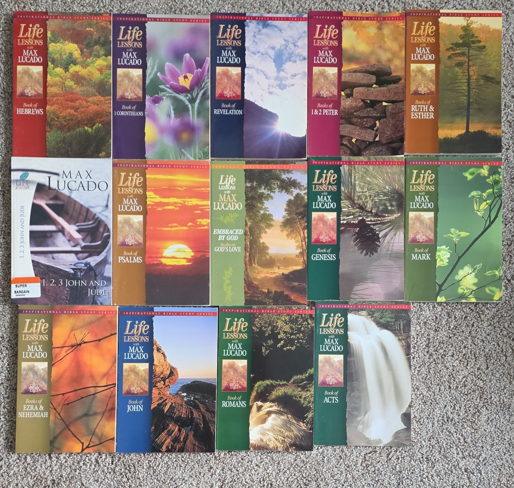 Max Lucado Life Lessons Inspirational Bible Study Series Paperback Lot of 15