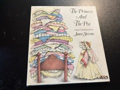RARE SIGNED! w/drawing! The Princess and the Pea by Janet Stevens
