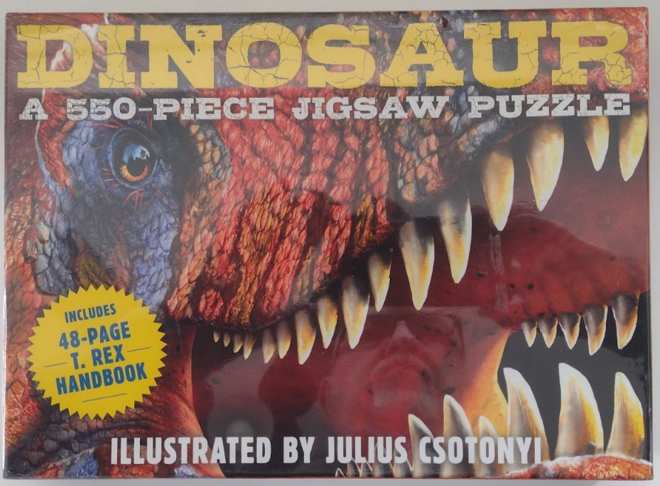 Dinosaur T-Rex Puzzle 550 pcs 18×24 NIB Sealed + 48 page T-Rex Handbook