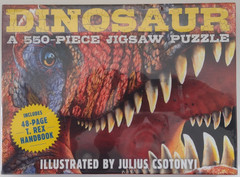 Dinosaur T-Rex Puzzle 550 pcs 18×24 NIB Sealed + 48 page T-Rex Handbook
