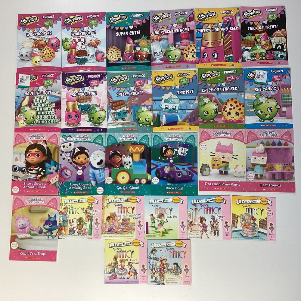 Gabby Fancy Nancy Shopkins Phonics Readers Preschool Kindergarten 26 Book Lot