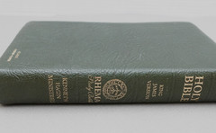 Rare Kenneth Hagin Ministries Rhema KJV Study Bible Calfskin Green by Cambridge