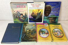 Classic Literature Lot of 7 – Wizard of Oz Alice 20,000 Leagues Cay Heidi Island