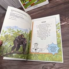 2 German Childrens Books HC Animals Horses Pony Jungle Tiger Fisher Reader Lot