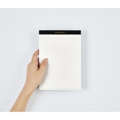 Mnemosyne Legal Pad- A5, 8.27″ x 5.83″, 50 Sheets / 100 Pages, 8mm Wide Ruled…