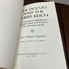 The Occult and the Third Reich, by Jean-Michel Angebert, 1974 1st US Edition, HC