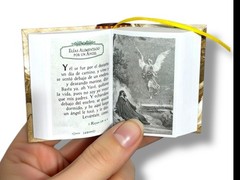 Santa Biblia Ilustrada miniature book Spanish selecciones Gustavo Dore w stand