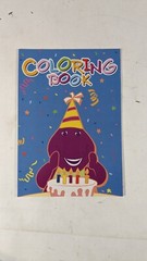 Barney’s Birthday coloring book. 4 books per pack. 4 pages per book New