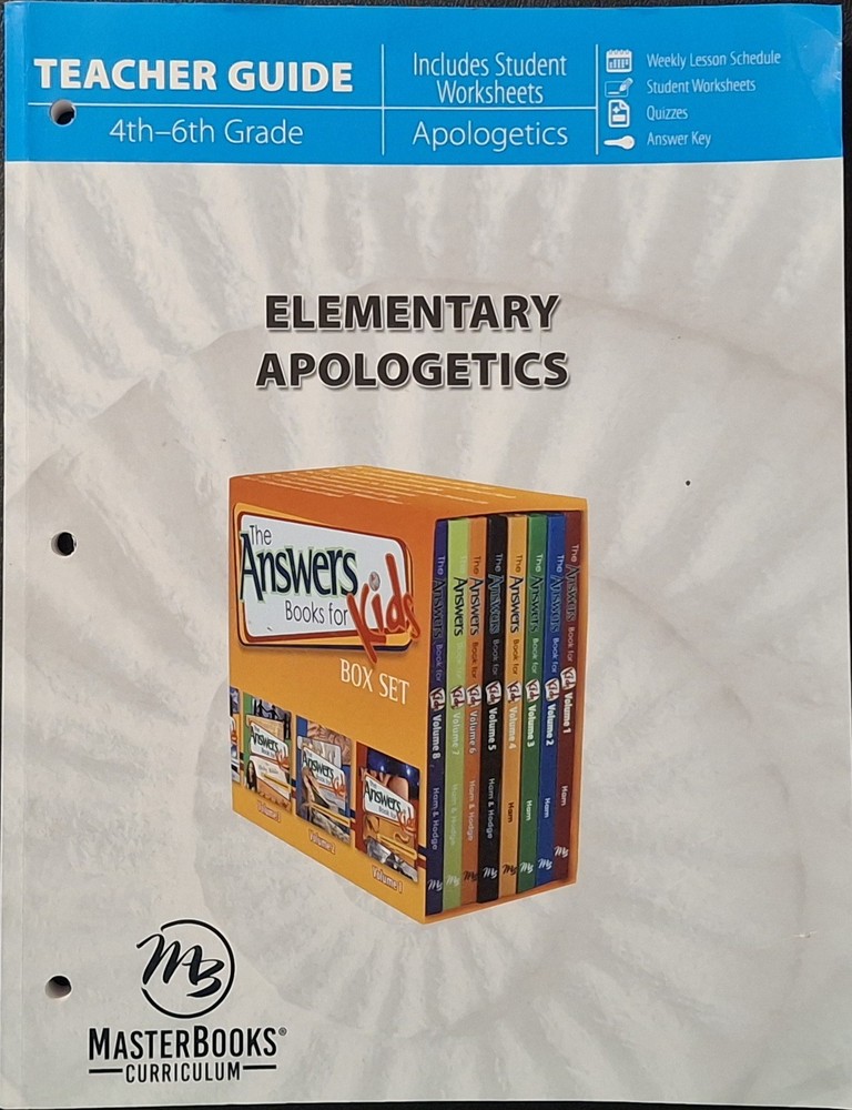 Elementary Apologetics Teacher Guide 4th-6th Paperback