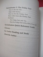 KARMABUSTERS: THREE SPIRITUAL TOOLS FOR INITIATES By Harold Klemp SC 2007 EUC