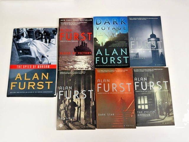 Alan Furst Espionage Novels Lot of 6 Paperback Books and one Hardcover book
