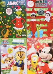 Christmas Holiday Coloring & Activity Books Lot Of 4 Popular Kid’s Characters
