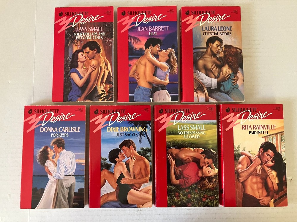 Silhouette Desire Romance Lot 7 Books Lass Small Jean Barrett Laura Leone Donna