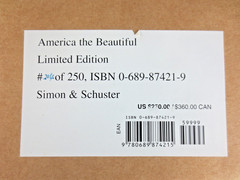 Robert Sabuda SIGNED America the Beautiful Pop-Up Book Limited Edition #214/250