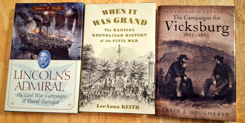 LOT/CIVIL WAR : 3 TITLES AS PICTURED-VARIOUS AUTHORS-ALL FINE HARDCOVER