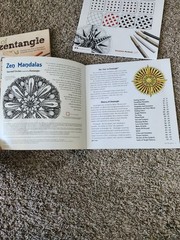 3 Zentangle Coloring Work books. 2 Sketch Books, 30 Color Dual Brush Pens