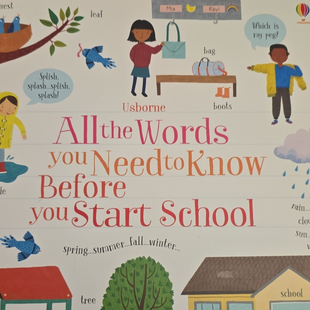 Usborne All the Words You Need to Know Before You Start School Hardcover Illus