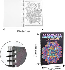 3 Pack Adult Stress Relief Coloring Book,60 Page Mandalas,Animal & Flower Patter