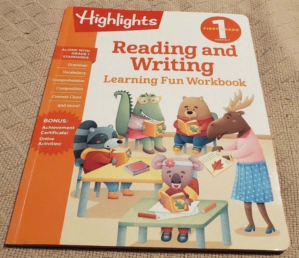 Highlights Reading And Writing Learning Fun Workbook Ages 6-7 1st Grade