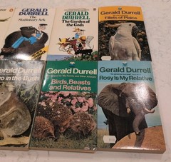VINTAGE GERALD DURRELL ANIMAL TRAVEL NATURE PAPERBACK BOOK LOT (8)