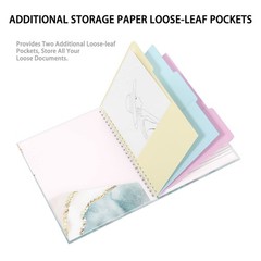 Spiral Clipboard Folio with Refillable Lined Notepad, 14.5 x 9.8 In, Hardcove…