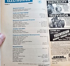  3 POPULAR ELECTRONICS MAGAZINES – 1959, 3 issues March, August, September