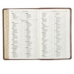Holy Bible, Standard Size Faux Leather Red Letter Edition Thumb Index & Ribbon..