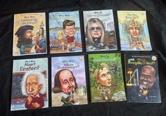 8 WHO WAS IS BIOGRAPHY RESOURCE BOOK LOT history kids Women Child King teacher