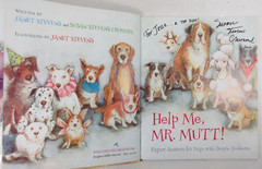 SIGNED by Susan Stevens Crummel „Help Me, Mr. Mutt!” Janet Stevens Hardback DJ
