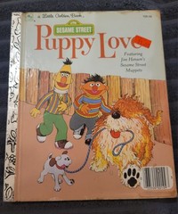 Vintage 1983 CTW Sesame Street Puppy Love A Little Golden Book 109 – 58