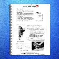 SINGER 192 Spartan Sewing Machine User Manual – STEEL WIRE BOUND – TOUGH COVERS