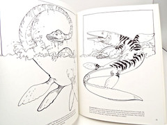 The Dinosaur Coloring Book by Anthony Rao (PB) & 2 Dinosaur Sticker Sets Vintage