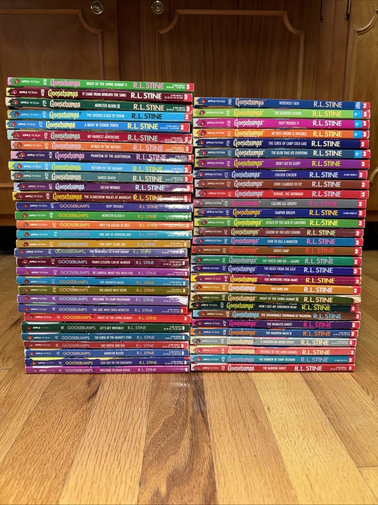 Lot Of 60 Goosebumps Children’s Books R L Stine Horror Thriller Scholastic 1-60