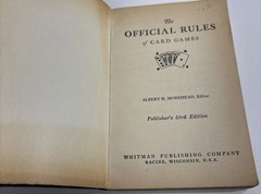 1963 Official Rules Of Card Games 53rd Edition Paperback Poker Bridge Canasta