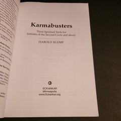KARMABUSTERS: THREE SPIRITUAL TOOLS FOR INITIATES By Harold Klemp 2008 paperback
