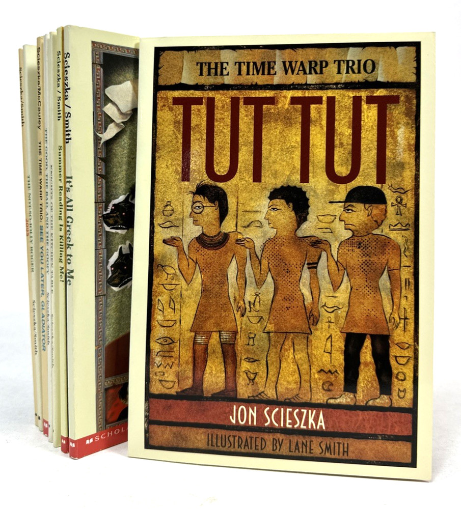 The Time Warp Trio Series Lot of 8 PB Books by Jon Scieszka, Lane Smith