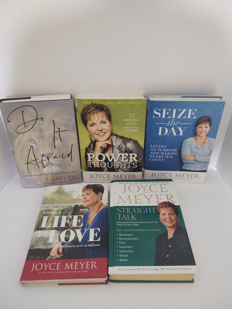 Joyce Meyer Book Bundle Christian Religion Jesus Motivational Lot Of 5 HC