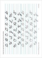 cursive writing practice handwriting book workbooks for Kids Beginners Grade 3 4