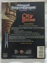 City Sites (Advanced Dungeons and Dragons 2nd Edition) Williams, Skip AD&D (1e a