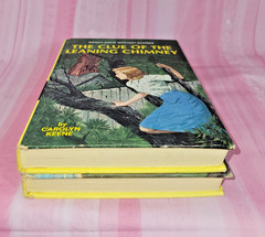 26 39 Nancy Drew Mystery Carolyn Keene Matte HC White End Pages Behind Tree