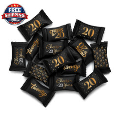 100 Count Cheers to 20 Years Buttermints 13 Oz Individually Wrapped Candy 20Th B
