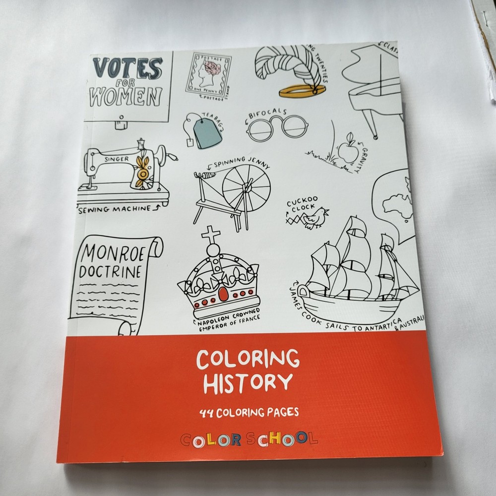 New Color School Coloring History Coloring Book 44 Pages Rosa Parks Womens Vote