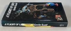 A Flight of Lies by Gavin Scott (1980 First Edition HCDJ) Spy Thriller