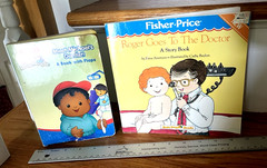 2 Fisher-Price Books Michael’s Dentist Flap Book & Roger Goes to the Doctor