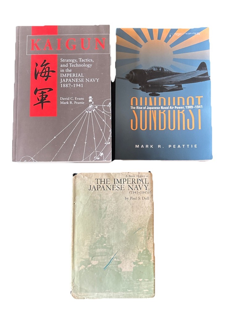 The Imperial Japanese Navy Lot Of 3 Books Inc Kaigun & Sunburst By Mark Peattie
